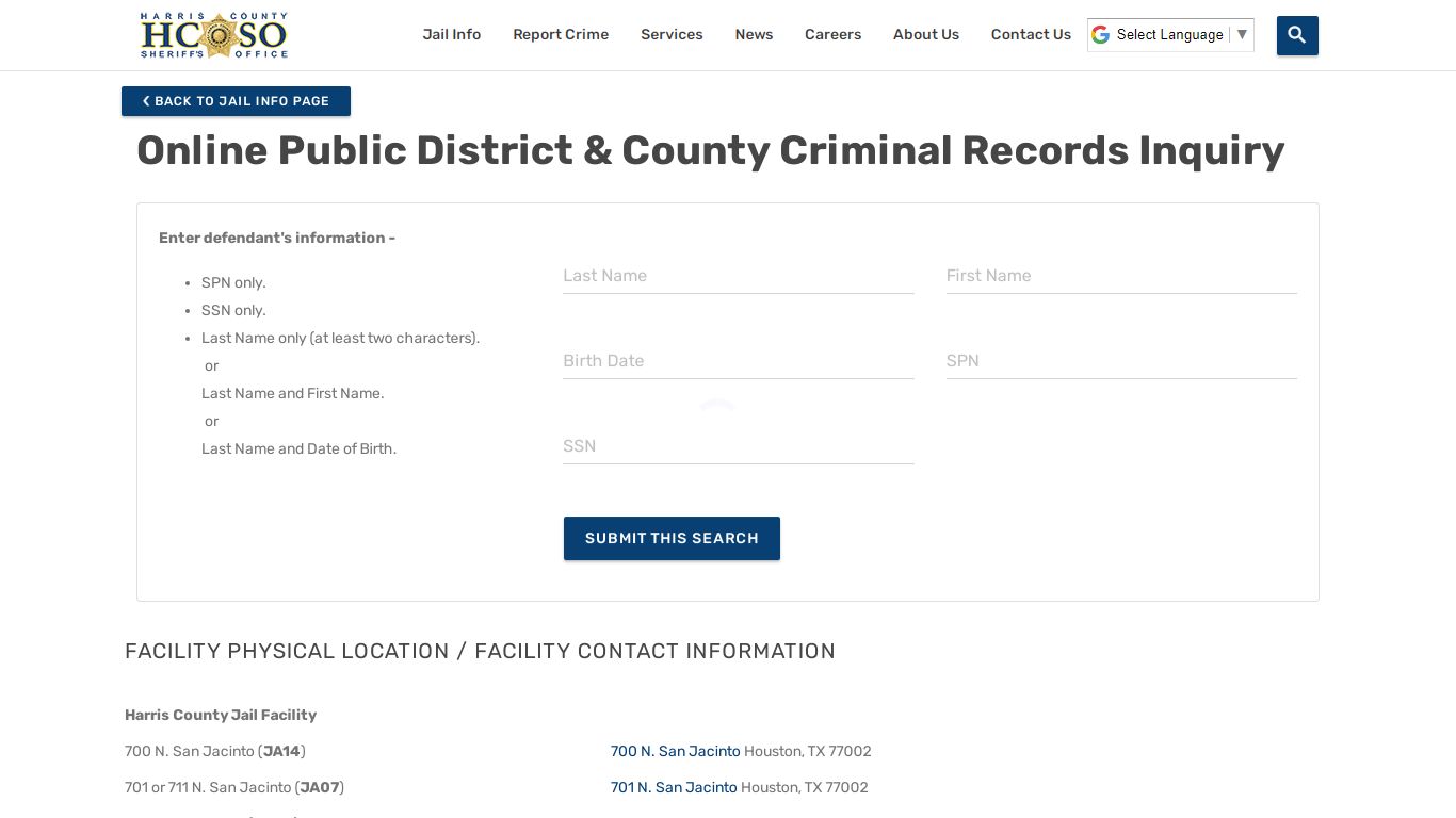 Online Public District & County Criminal Records Inquiry ...